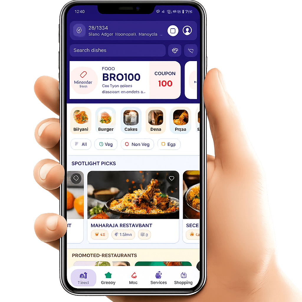 OrderBro app on mobile